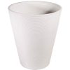 white textured plastic pot planter