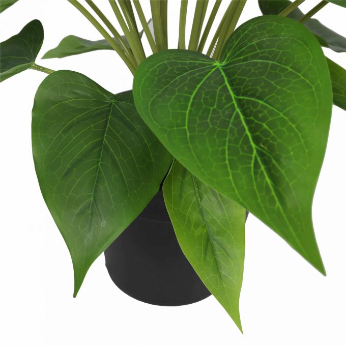 artificial peace lily plant faux leaves