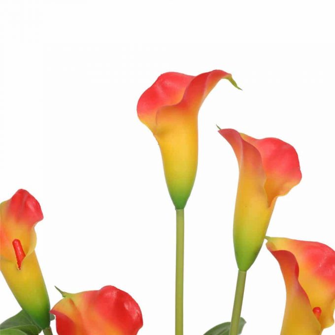 orange calla lily faux plant