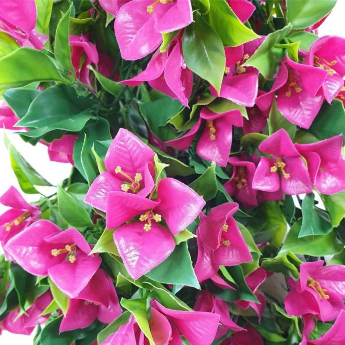 pink flowers - artificial hanging bougainvillea plant