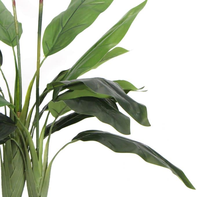 Medium Artificial Bird of Paradise in a Pot Faux Plant Leaves