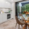 artificial vertical garden installed near a kitchen