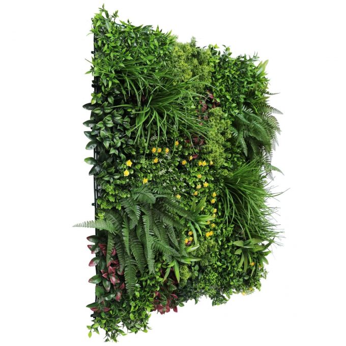 flowering artificial green wall panels with ferns