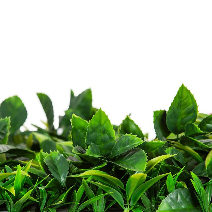 artificial green wall panel leaves
