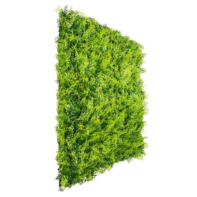 fake hedge panel with ferns