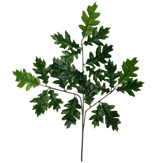 artificial oak leaves single branch