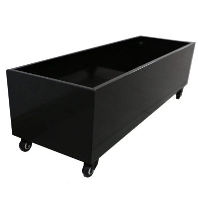 metal garden planter black