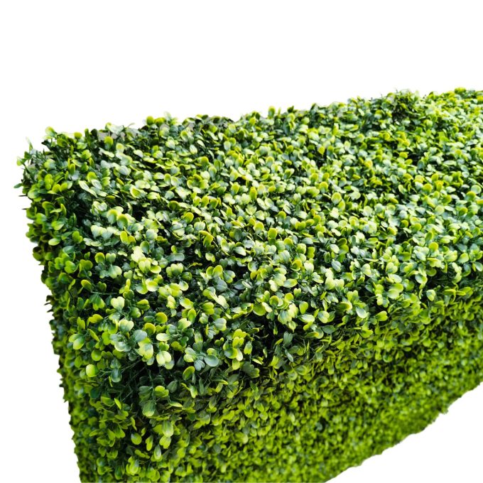 Portable artificial plant hedge wall panel / boxwood hedge 75cn high top view