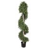 artificial topiary tree with spiral tree