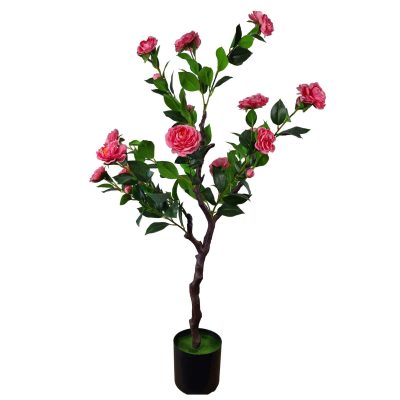 pink faux camellia