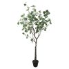 Potted Artificial Eucalyptus Tree (Red Box Eucalyptus polyanthemos )