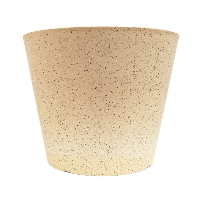 Cream Stone planter pot made with recycled materials