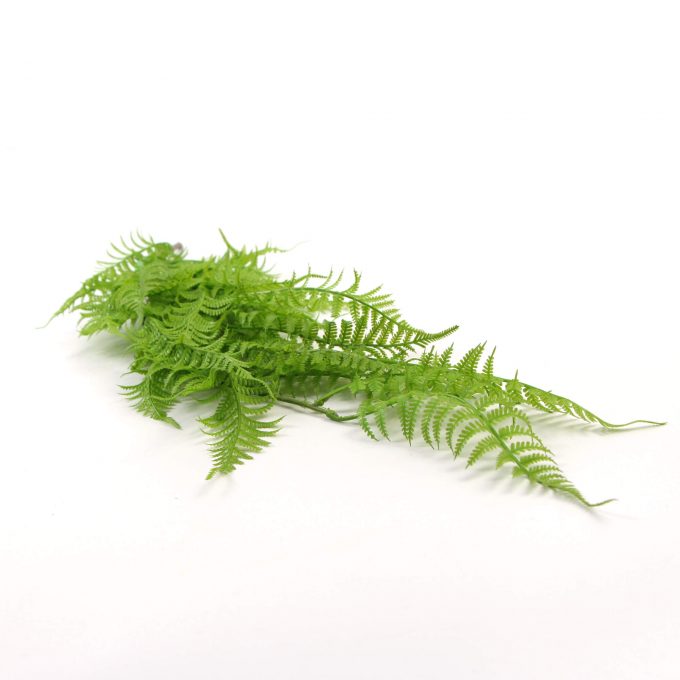 Hanging artificial fern