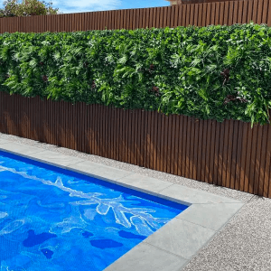 Get set for summer with Vista Green 100% Recycled Green Wall by poolside Designer Plants®