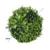 Slimline Flowering White Artificial Green Wall Disc UV Resistant 50cm