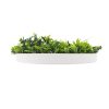 Side View - White Frame Artificial Vertical Garden Disc