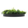 Side view artificial vertical garden disc frame