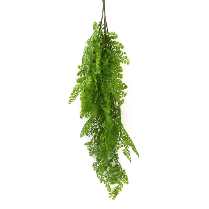 Bushy 80cm Hanging Native Green Dense Maiden Hair Fern Bush UV Resistant