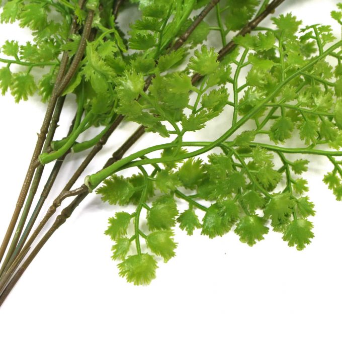 Leaves and stems 80cm Hanging Native Green Dense Maiden Hair Fern Bush UV Resistant