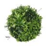 Slimline Flowering White Artificial Green Wall Disc UV Resistant 75cm (Black Frame)