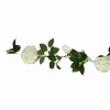 Flowering White Artificial Rose Garland 190cm