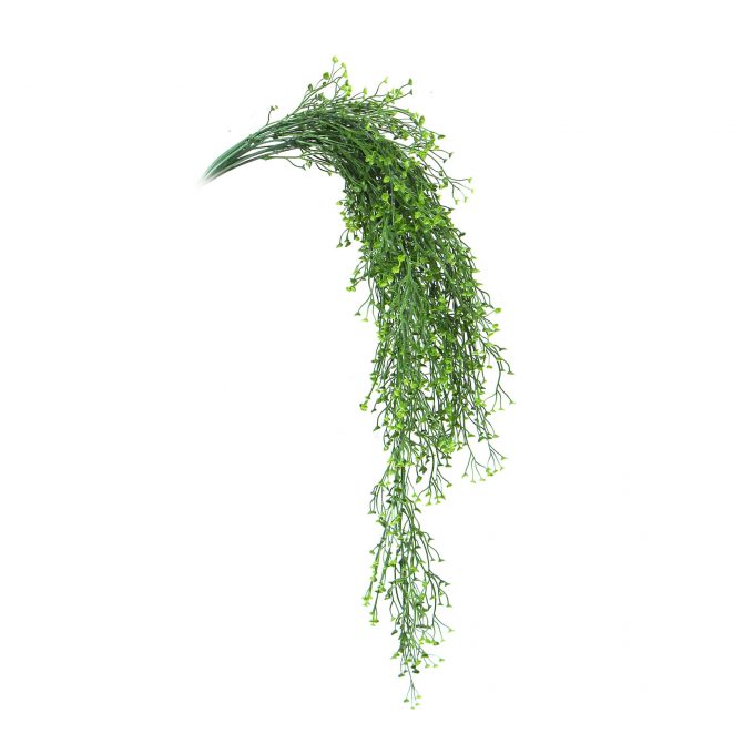 Side view Leaves Bush Artificial Hanging Pearls / Fake Hanging Pearls Mixed Green