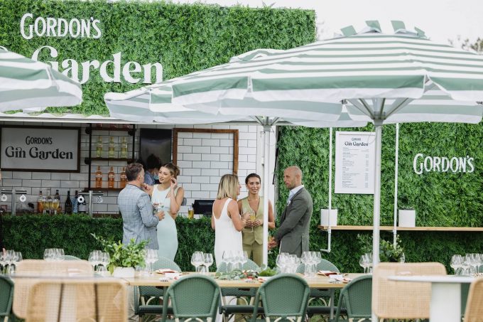 Artificial green wall installed onto a bar wall for a Melbourne event.