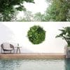 Outdoor pool wall art disc