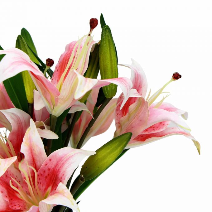 Faux Lily Plants / Artificial Pink Lily Plants