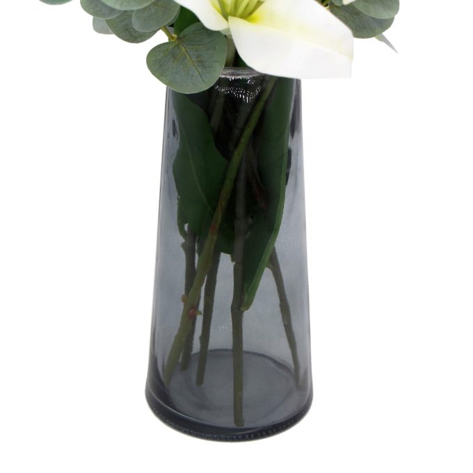Artificial Lily Arrangement with Vase