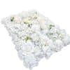 Side Panel View Backing Flowers front view White Artificial Flower Wall Panel