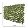 Premium Jasmine Artificial Hedge Extendable Trellis Screen 2 Meter By 1-Meter UV Resistant (PVC)
