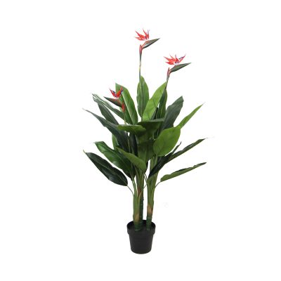 Artificial bird of paradise plant in a pot