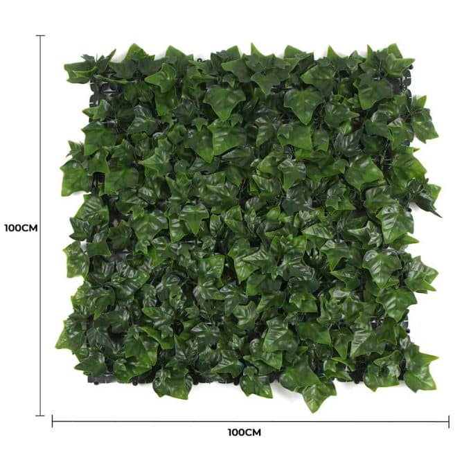 Variegated Boston Ivy Leaf Screen Green Wall Panel UV Resistant 1m X 1m