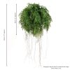 Hanging faux ball with imitation roots
