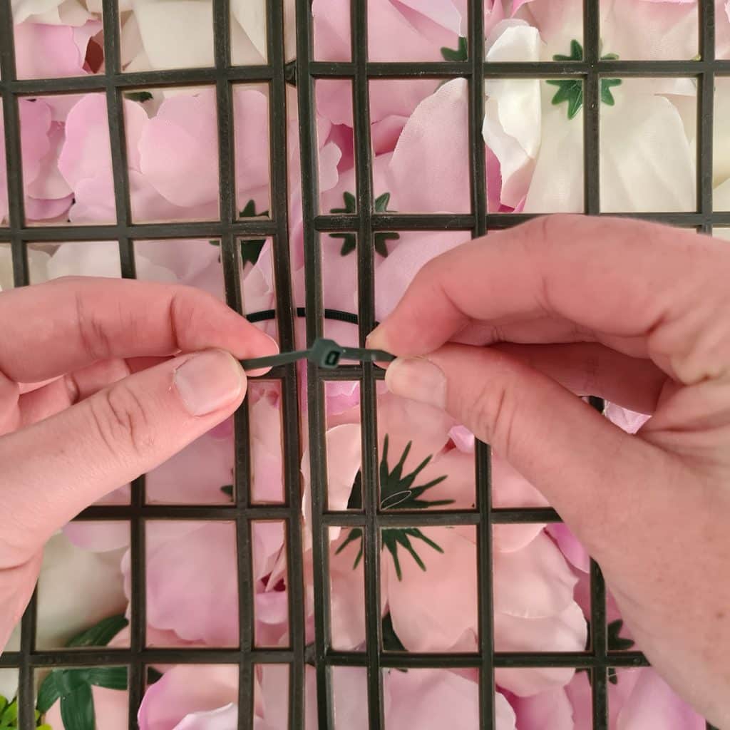 flower wall install step 3
