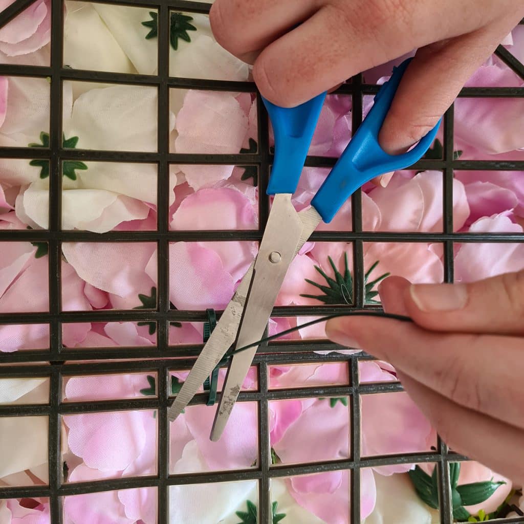 flower wall install step 4