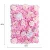 Artificial Flower Wall Backdrop Panel 40cm x 60cm Mixed White & Cream & Pink Flowers