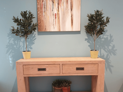 Home decor with artificial trees