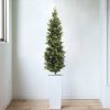 Potted Artificial Topiary Tree Faux Potted Topiary Plant