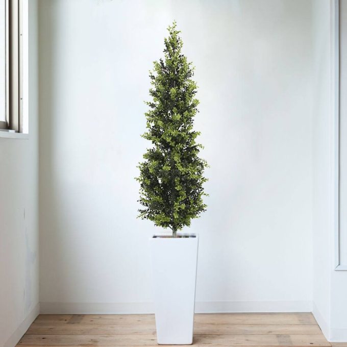 Potted Artificial Topiary Tree Faux Potted Topiary Plant