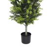 Artificial Potted Topiary Tree UV Resistant 150cm Pot and branch of fake boxwood topiary tree