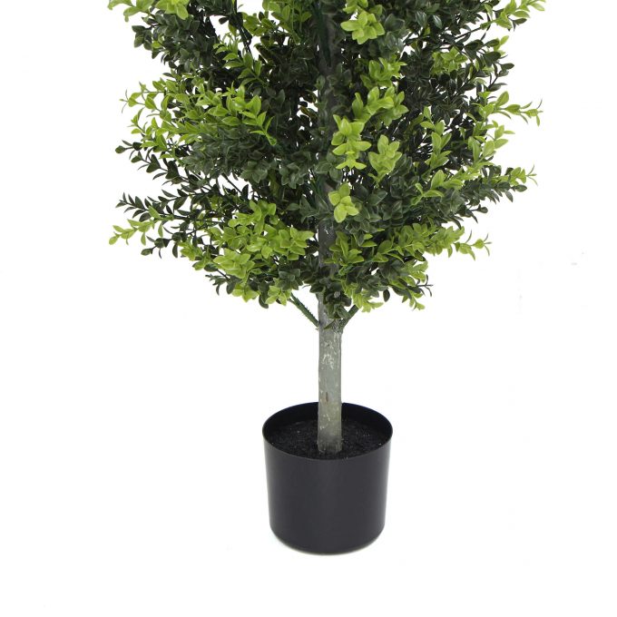 Artificial Potted Topiary Tree UV Resistant 150cm Pot and branch of fake boxwood topiary tree
