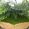 Nearly Natural Hanging Fern Basket with faux Moss with artificial plant stem