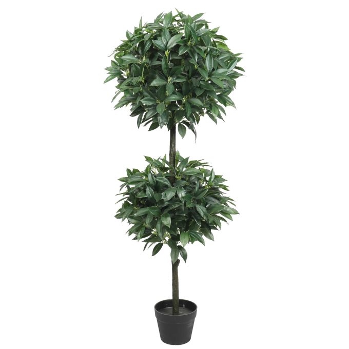 Artificial Topiary Plant with 2 Balls Faux Ficus Tree Topiary with 2 topiary Balls in a Pot