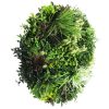 Disc View Slimline Artificial Green Wall Disc White Colour Fresh Disc 80cm