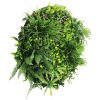 Disc View Slimline Artificial Green Wall Disc White Country Fern Disc 80cm