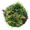 Front View Artificial Green Wall Disc 80cm Grassy Fern Fields White Frame (1)
