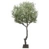 Very large artificial olive tree on stand