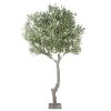 Large Artificial Olive Tree with Metal Plate and Faux Olives attached to the tree